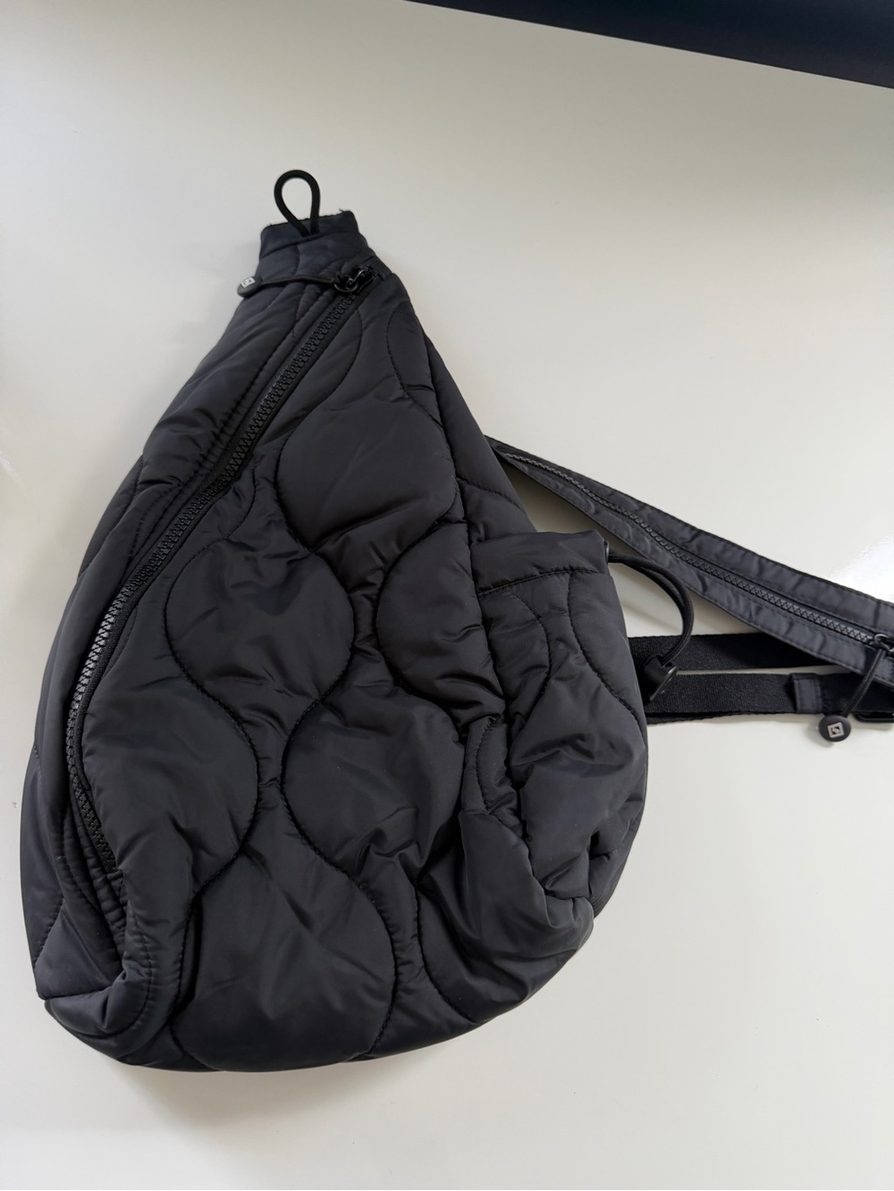 Vera Bradley Black Quilted Sling Belt Bag